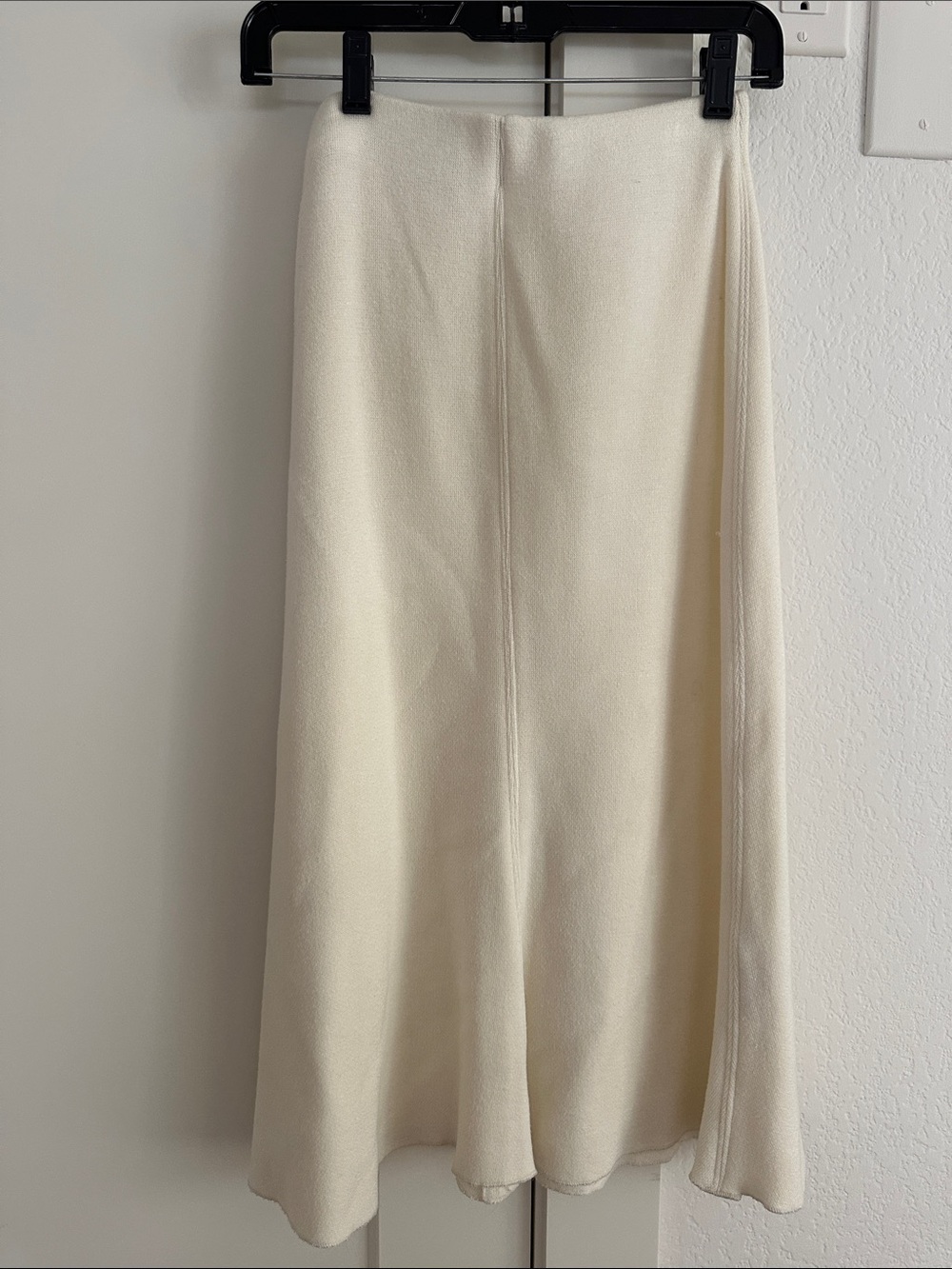 Zara Cream Midi A-Line Skirt